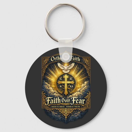 Orthodoxe Geloofskruis Sleutelhanger (Voorkant)
