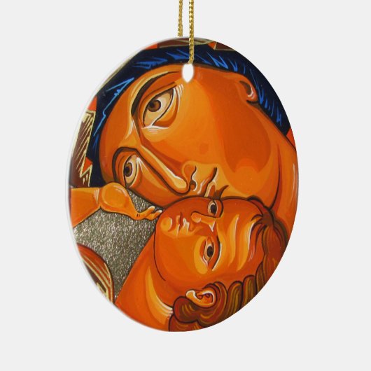 Orthodoxe Icons kerstversiering Keramisch Ornament (Rechts)