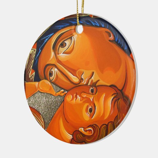 Orthodoxe Icons kerstversiering Keramisch Ornament (Links)