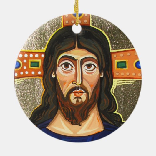 Orthodoxe Icons kerstversiering Keramisch Ornament (Achterkant)
