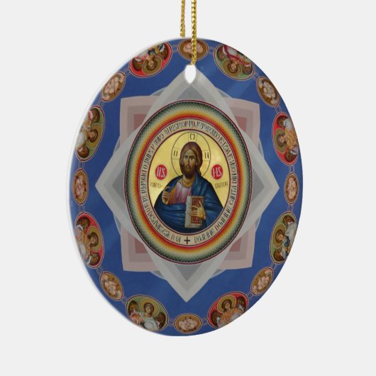 orthodoxe icoon godkerkerk - heilige heilige keramisch ornament (Rechts)