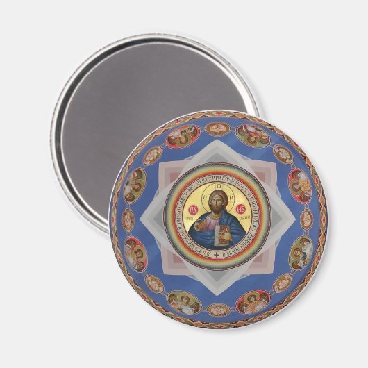 orthodoxe icoon godkerkerk - heilige heilige magneet (Voorkant / Achterkant)