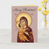 Orthodoxe Icoon Kerstkaart Kaart (Gele Bloem)