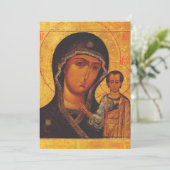 Orthodoxe icoon Onze-Lieve-Vrouw van Kazan Kaart (Staand voorkant)