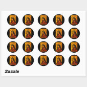 Orthodoxe icoon van Christus de Bruidegom Ronde Sticker (Vel)