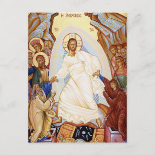 Orthodoxe icoon van de Anastasis Opstanding Briefkaart