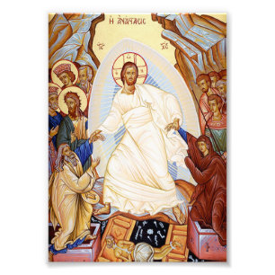 Orthodoxe icoon van de Anastasis Opstanding Foto Afdruk