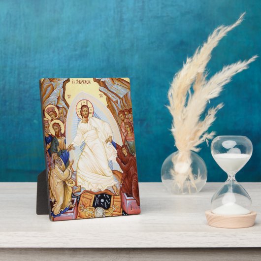 Orthodoxe icoon van de Anastasis opstanding Fotoplaat (Zijkant)