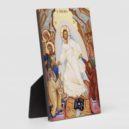 Orthodoxe icoon van de Anastasis opstanding Fotoplaat (Zijkant)