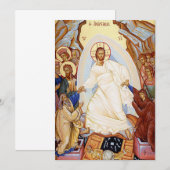 Orthodoxe icoon van de Anastasis Opstanding Kaart (Voorkant / Achterkant)