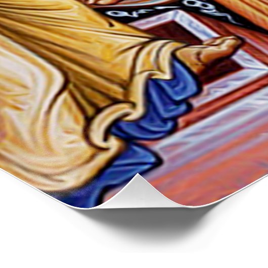 Orthodoxe icoon van de Anastasis opstanding Perfect Poster (Hoek)