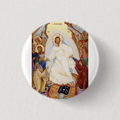Orthodoxe icoon van de Anastasis opstanding Ronde Button 3,2 Cm (Voorkant)