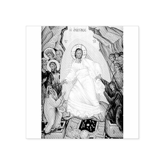 Orthodoxe icoon van de Anastasis opstanding Rubberstempel (Afrduk)