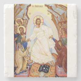 Orthodoxe icoon van de Anastasis opstanding Stenen Onderzetter