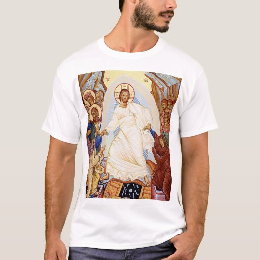 Orthodoxe icoon van de Anastasis Opstanding T-shirt (Voorkant)