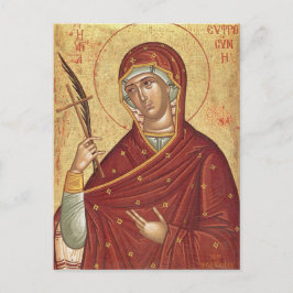 Orthodoxe icoon van de H. Euphrosyne van Alexandri Briefkaart