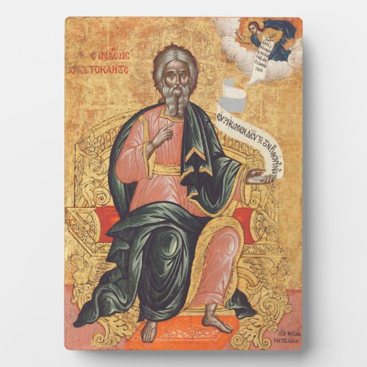 Orthodoxe icoon van de heilige apostel Andreas Fotoplaat (voorkant)