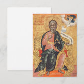 Orthodoxe icoon van de heilige apostel Andreas Informatiekaartje (Voorkant / Achterkant)