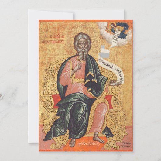 Orthodoxe icoon van de heilige apostel Andreas Kaart (Voorkant)