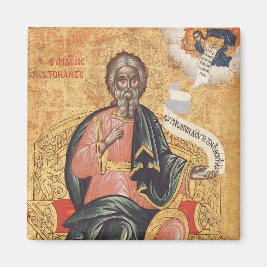 Orthodoxe icoon van de heilige apostel Andreas Magneet (Voorkant)