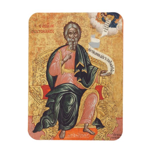 Orthodoxe icoon van de heilige apostel Andreas Magneet (Verticaal)