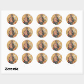 Orthodoxe icoon van de heilige apostel Andreas Ronde Sticker (Vel)