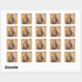 Orthodoxe icoon van de heilige apostel Andreas Vierkante Sticker (Vel)
