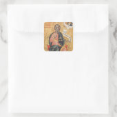 Orthodoxe icoon van de heilige apostel Andreas Vierkante Sticker (Tas)