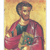 Orthodoxe icoon van de heilige Lucas de Evangelist Sticker (Voorkant)