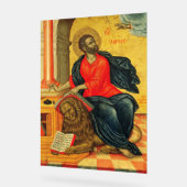 orthodoxe icoon van de heilige Marcus de Evangelis Acryl Bord (Hoek)