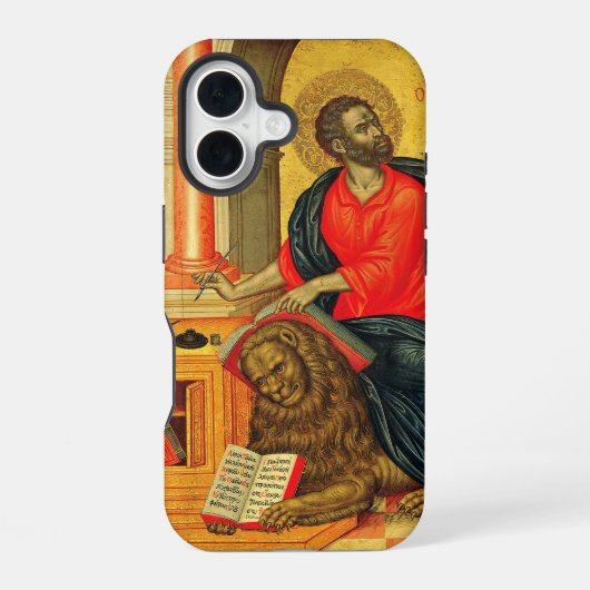 Orthodoxe icoon van de heilige Marcus de Evangelis iPhone 16 Hoesje (Achterkant)