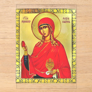 Orthodoxe icoon van de heilige Maria Magdalena Acryl Uitnodigingen