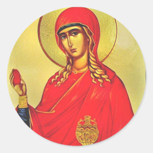 Orthodoxe icoon van de heilige Maria Magdalena Ronde Sticker