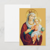 Orthodoxe icoon van de Maagd Maria Heilige kaart (Voorkant / Achterkant)