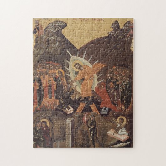 Orthodoxe icoon van Jezus Christus die de hel binn Legpuzzel (Verticaal)