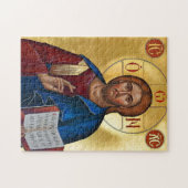 Orthodoxe icoon van Jezus Christus met de Evangeli Legpuzzel (Horizontaal)