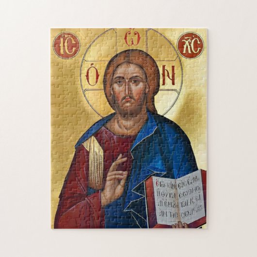 Orthodoxe icoon van Jezus Christus met de Evangeli Legpuzzel (Verticaal)