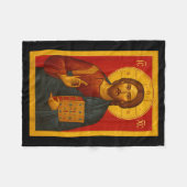 Orthodoxe icoon van Jezus Christus Pantocrator  Fleece Deken (Voorkant (Horizontaal))