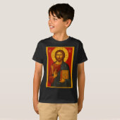 Orthodoxe icoon van Jezus Christus Pantocrator T-shirt (Voorkant volledig)