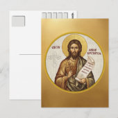 Orthodoxe icoon van Johannes de Doper Briefkaart (Voorkant / Achterkant)