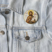 Orthodoxe icoon van Johannes de Doper Ronde Button 5,7 Cm (In situ)
