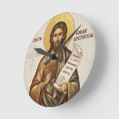 Orthodoxe icoon van Johannes de Doper Ronde Klok (Hoek)