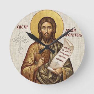 Orthodoxe icoon van Johannes de Doper Ronde Klok