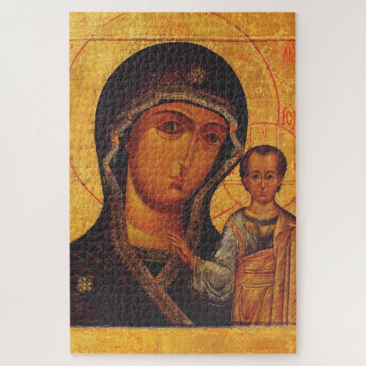 Orthodoxe icoon van Onze Lieve Vrouw van Kazan Legpuzzel (Verticaal)