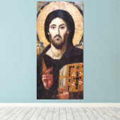 Orthodoxe icoon van onze Savior Jezus Christus Canvas Afdruk (Insitu (Houten vloer))