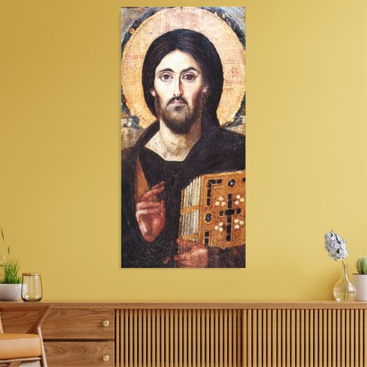Orthodoxe icoon van onze Savior Jezus Christus Canvas Afdruk (Insitu (Woonkamer))