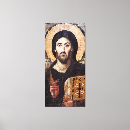 Orthodoxe icoon van onze Savior Jezus Christus Canvas Afdruk (Voorkant)