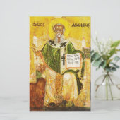 Orthodoxe icoon van Sint-Athanasius van Alexandrië (Staand voorkant)