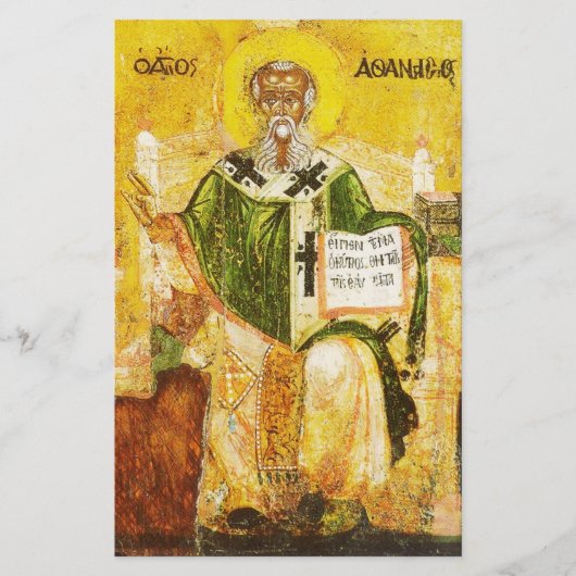 Orthodoxe icoon van Sint-Athanasius van Alexandrië (Voorkant)