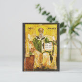 Orthodoxe icoon van Sint-Athanasius van Alexandrië Briefkaart (Staand voorkant)